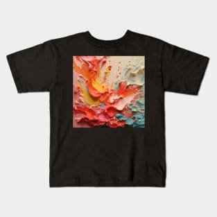 Abstract Strokes: Acrylic Brush Stripe Extravaganza Kids T-Shirt